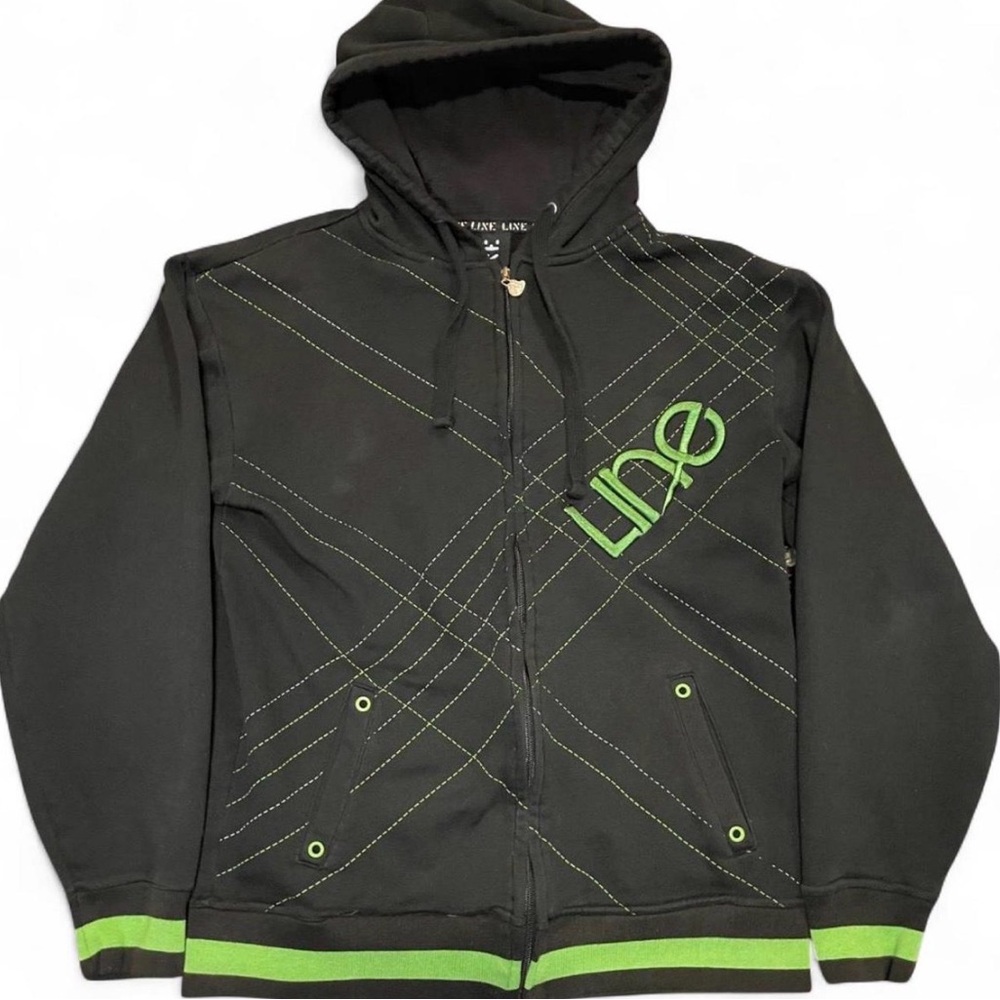 Vintage Line Influence Full-Zip Hoodie Black/Green Small